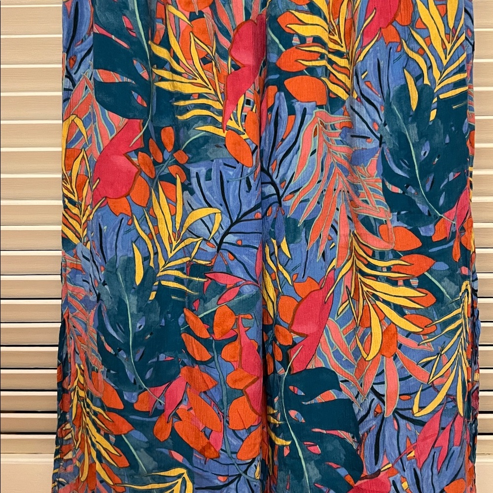 Kona Sol Wide-Leg Pants in Tropical Print, Size Medium, GUC - Picture 6 of 12
